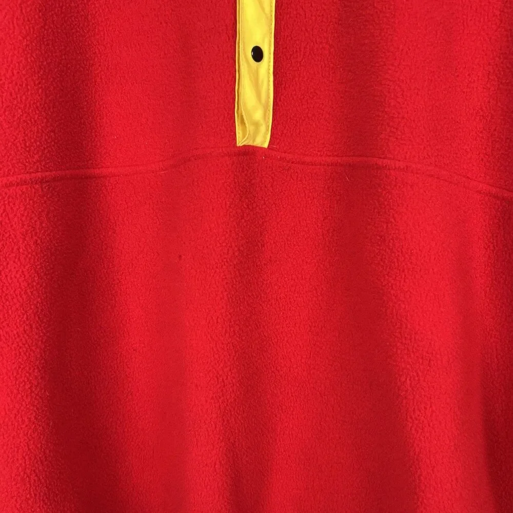 VTG 90's Marlboro Fleece Pullover Sweatshirt  1/4 Snap Red Mens XL WITH FLAW